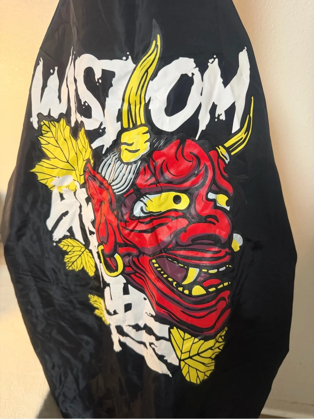 Black men’s anime Hooded Windbreaker Jacket